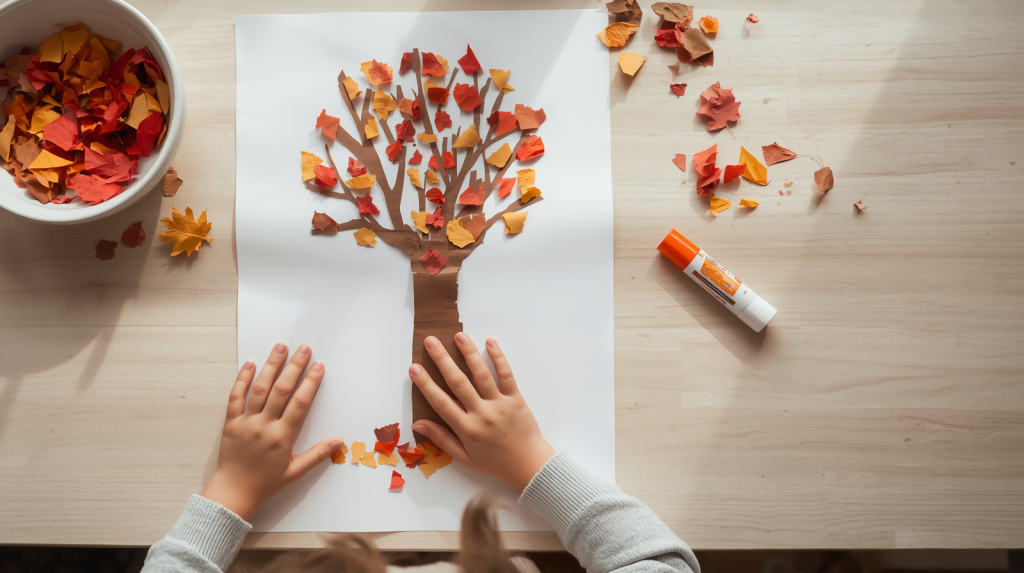 reißcollage herbst